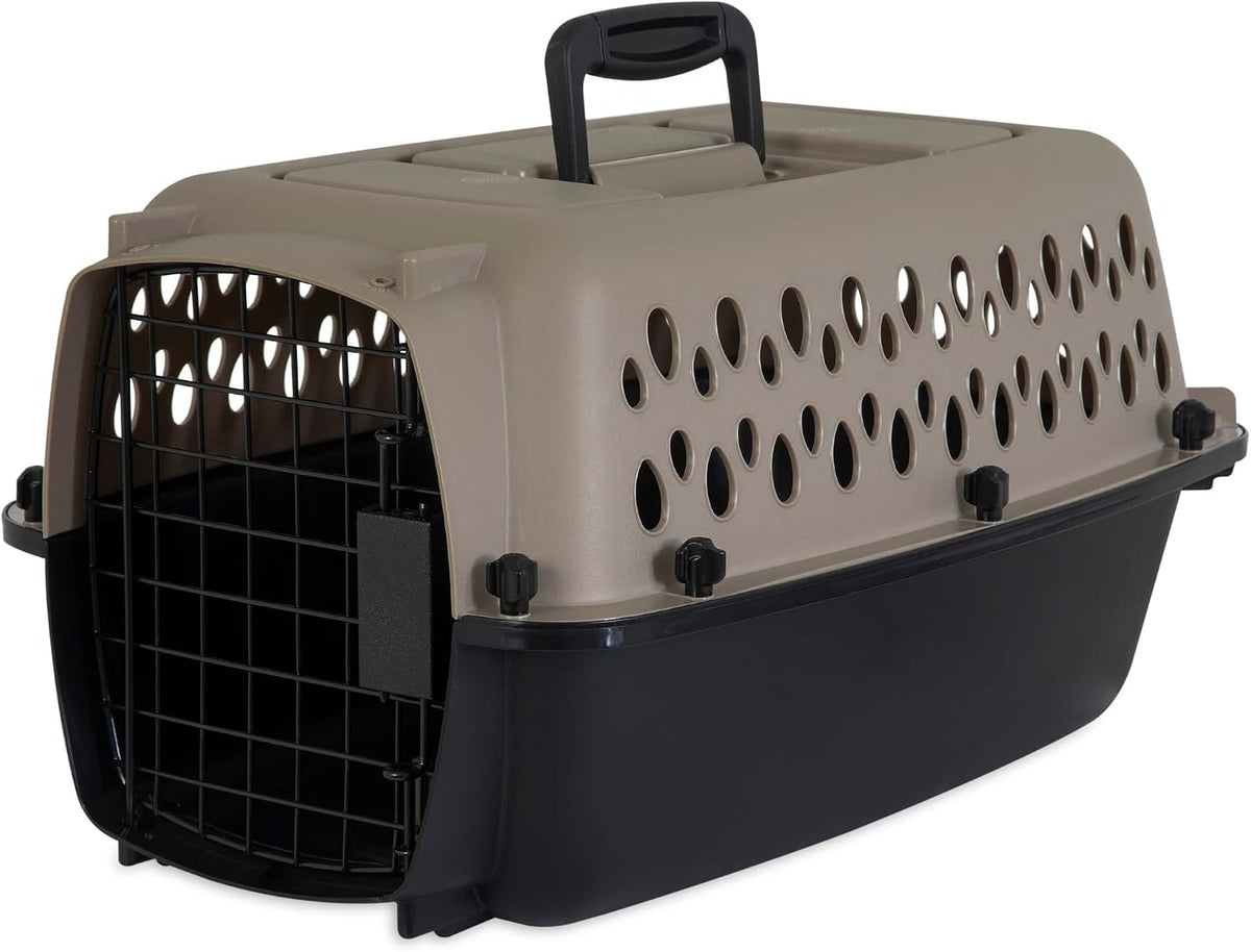 Petmate Vari Dog Kennel, Carrier for Large Dogs, Taupe and Black - 19.0"L x 12.5"W x 10.8"H / Kennel Only