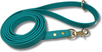 Biothane Leash, Brass, 6 ft x 5/8, Black – Essentials for Dogs - 5/8 / Teal