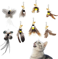 SONGWAY Cat Toy Wand Replacement, Cat Feather Toy Refills - Insect