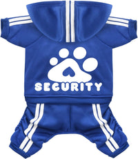 Dog Hoodie Security Clothes 4 Legs Jumpsuit Sweatshirt Hoodies Soft - Blue / X-Small