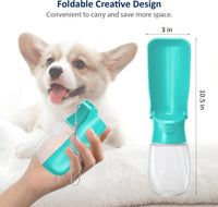 WePet Foldable Portable Dog Water Bottle Puppy Water Dispenser - #01 Aqua / 12 oz - image 2