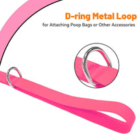 Waterproof Dog Leash, 5/6 FT Durable Odor-Proof Dog Leashes with Strong Metal Hooks Fits Small - Pink / 6FT - 1 inch Width - image 3