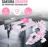 SGYYSG 12 inch 3D printed articulated cherry blossom crystal dragon toy - view 12