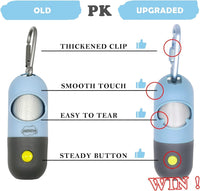Dog Poop Bag Holder Dispenser with LED Flashlight – Essentials for Dogs - Blue - image 3