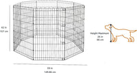 Amazon Basics Portable Foldable Octagonal Metal Exercise Dog Playpen - Without door / 42"H - image 2