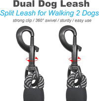 Double Dog Leash Coupler Heavy Duty Extension Rope for Two Large Dog – Essentials for Dogs - Large (1/2"D x 33"L) / Black - image 4