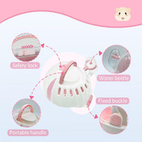 Hamster Carrier Cage Portable Cages Small Animals Carry Travel Case - 【Pink】 - image 3