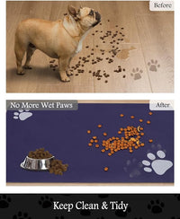 Pet Feeding Mat-Absorbent Dog Mat for Food and Water Bowl-No Stains Quick Dry Water Dispenser Mat-Dog Accessories Pet Supplies-Bowl for Messy Drinkers（Navy,23"x34"