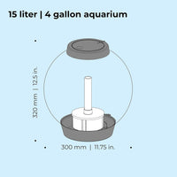 biOrb Classic 15 Acrylic 4-Gallon Aquarium with White LED Lights - LED Lighting / Silver / 4 Gallon - image 4