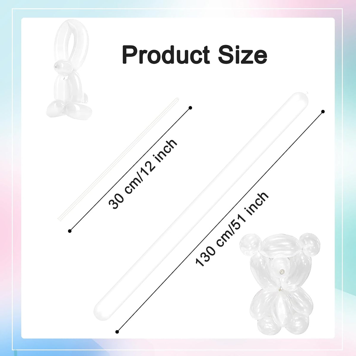 260 Balloons - Clear Long Balloons for Tying Balloon Arch & Balloon Ties – Fun for Kids & Family - Clear - image 3