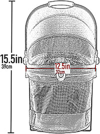 Pet Gear No-Zip View 360 Ultra Lite Pet Safety Carrier & Car Seat for Small Dogs & Cats Push Button Entry, 15", Larkspur,View 360 Ultra Light 15-inch,Larkspur