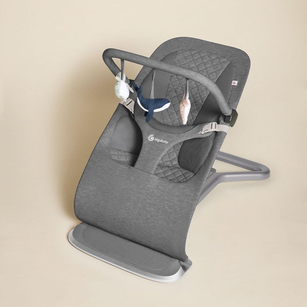 Ergobaby Evolve bouncer toy bar with ocean animal toys, turtle, whale and starfish - view 7