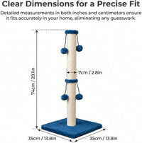 Dimaka 29in Cat Scratching Post - Blue / 29 inches for All Cats - image 2