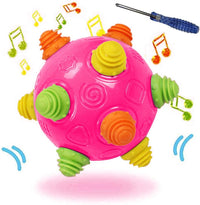 Toddler's Music Dancing Shake Ball, Move, Crawl, Bounce - red