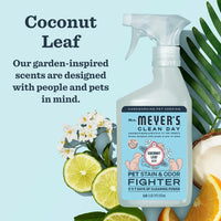 Mrs. MEYER'S CLEAN DAY Pet Stain & Odor Fighter - Coconut Leaf / 16 Fl Oz (Pack of 2) - image 3