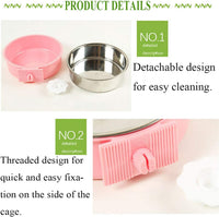 2PCS Stainless Steel Dog Bowls Set Removable Puppy Food and Water - 6 PCS (Pack of 2) / Size: M (2×Blue, 2×Green, 2×Pink) - image 3