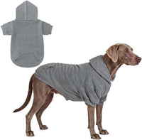Dog Hoodie for Large Medium Small Dogs - Grey / X-Large
