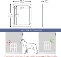 Dog Door for Screen Door, Cat Door Screen Small Dog Door Insert for Sliding Door Easy Install - 11.2" x 14.4" White Large - image 3