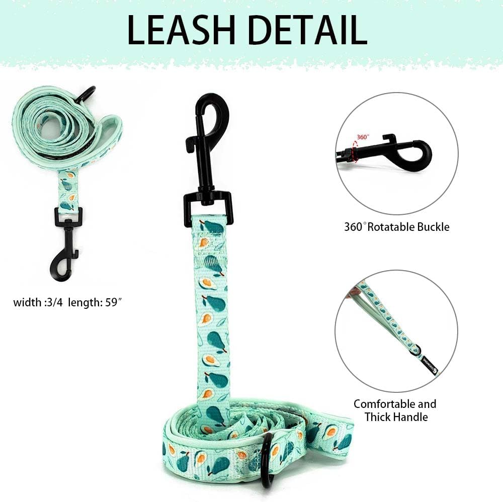Dog Cat Harness and Leash Set - Avocado / M (Neck 13.4"-16.5"; Chest 17.7"-23") - image 3