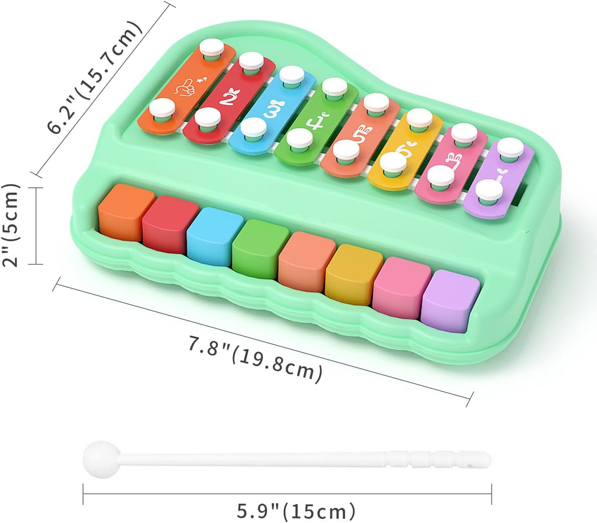 2 in 1 Baby Piano Xylophone for Toddlers 1-3 Years Old - image 2