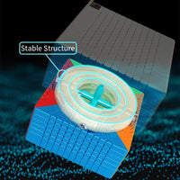 MoYu Meilong 9x9 stickerless speed cube, 74 mm puzzle with bright colored faces - view 14