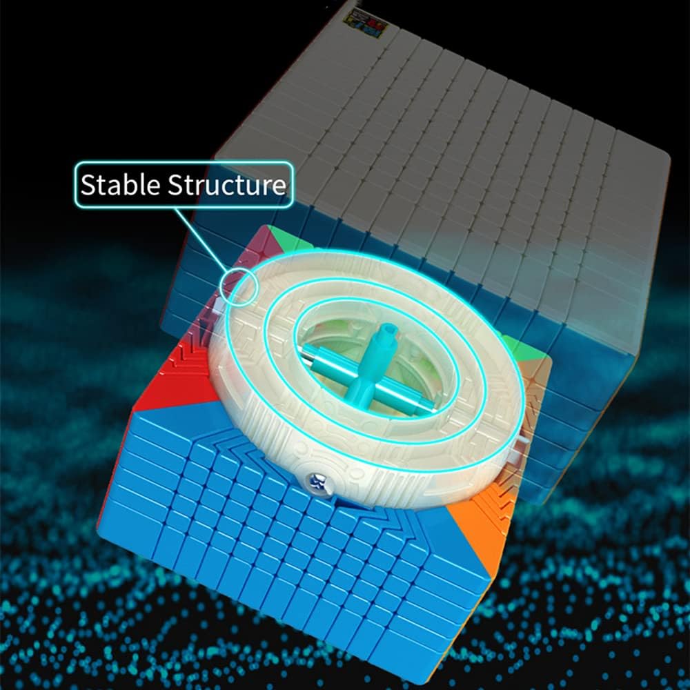 MoYu Meilong 9x9 stickerless speed cube, 74 mm puzzle with bright colored faces - view 14