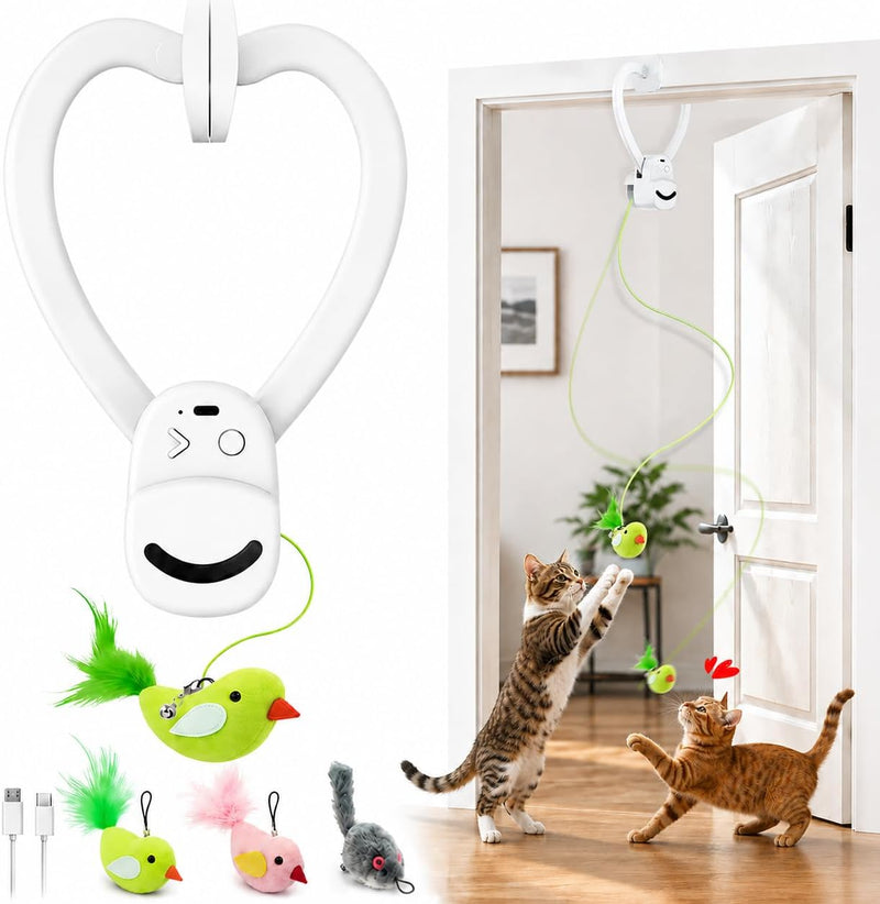 Interactive Cat Toys for Indoor Cats - White