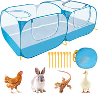SlowTon Small Animals Playpen - Blue / 73"x36"x25"