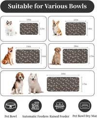 MontVoo-Absorbent Pet Feeding Mat-No Stains Pet Mat for Food - MP-BROWN / 17"x34" - image 4
