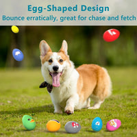 SCHITEC Squeaky Dog Toys, Latex Egg Balls for Puppies Small Medium Dogs – Essentials for Dogs - Animals - image 3