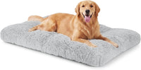 JOEJOY Large Dog Bed Crate Pad - 44.0"L x 32.0"W x 4.0"Th / Light Grey