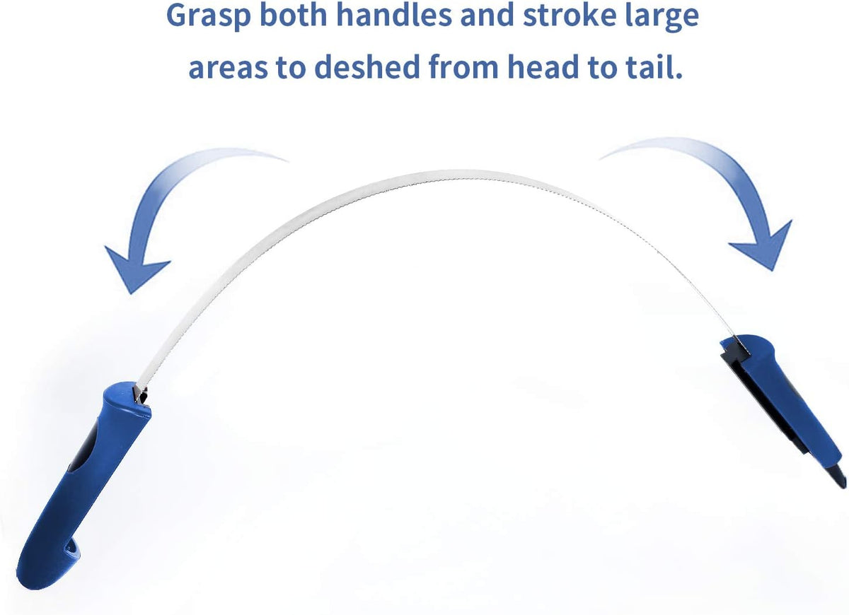 BOTH WINNERS Dual-Sided Shedding Blade with Stainless Steel Blade - Blue - image 2