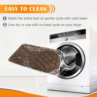 Self Warming Cat Bed Self Heating Cat Mat Thermal Pet Bed Mat - Coffee / 27.6"L x 18.8"W x 0.5"Th - image 2