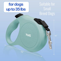 TUG Quest Retractable Dog Leash, 360° Tangle-Free - Mint Green / Small - image 3