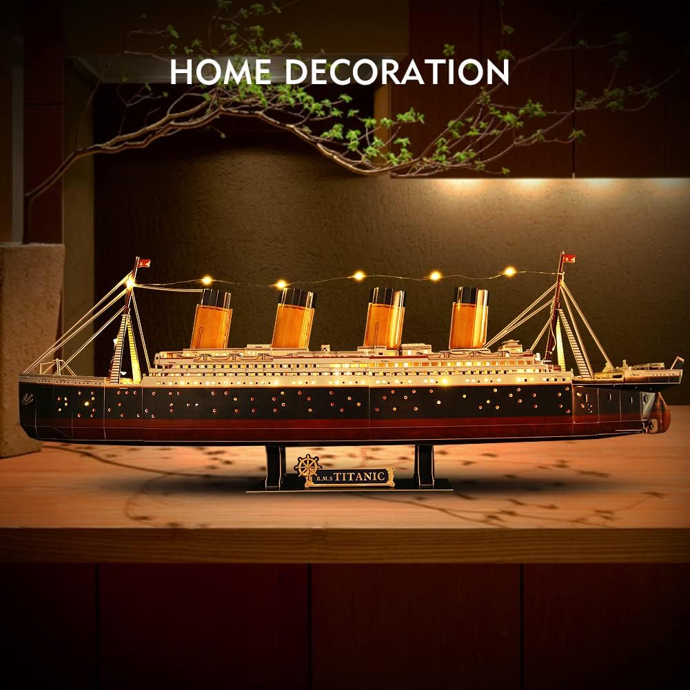 CubicFun Titanic 3D Model Ship Puzzle with LED Lights - Realistic - image 4
