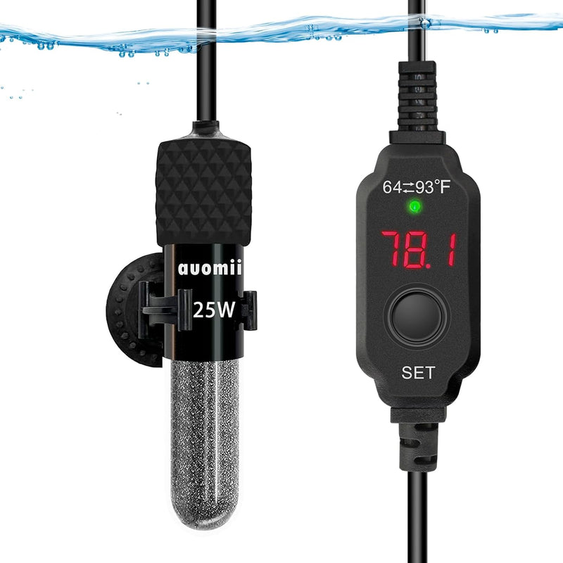 USB 10W Mini Submersible Aquarium Heater Adjustable Fish Tank Heater – Essentials for Fish - 25 Watts