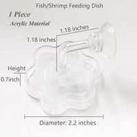 Aquarium Shrimp/Small Fish Feeding Dish Feeder Dish - Magnolia Shaped - image 2