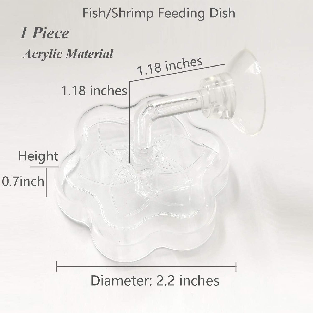 Aquarium Shrimp/Small Fish Feeding Dish Feeder Dish - Magnolia Shaped - image 2