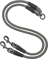 Double Dog Leash Coupler Heavy Duty Extension Rope for Two Large Dog – Essentials for Dogs - Small (1/3"D x 33"L) / Black