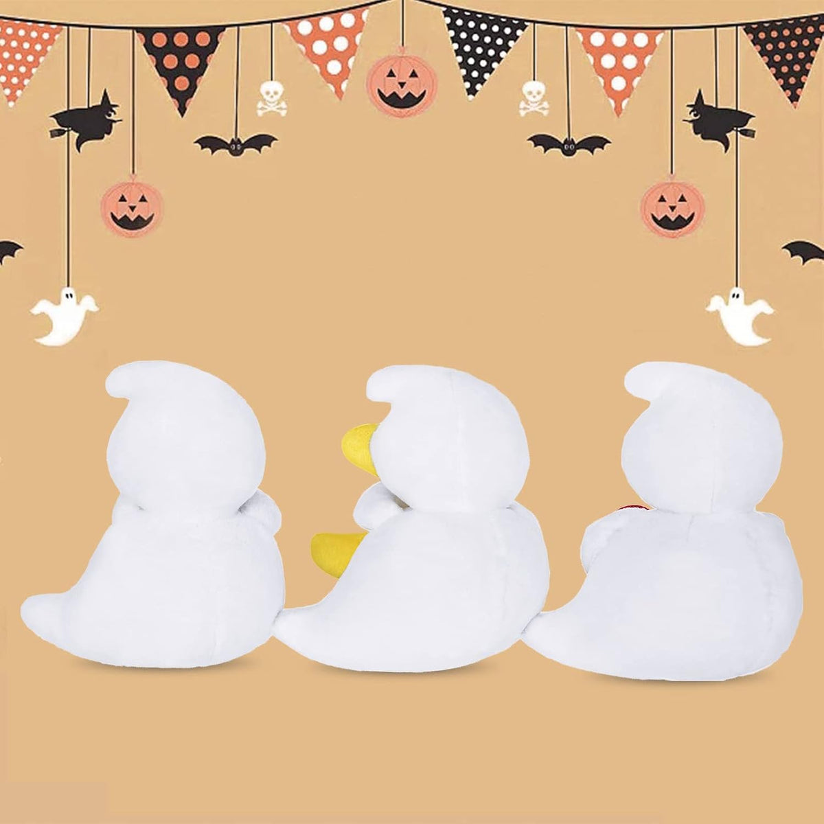 My OLi 9 inch Halloween plush bears 2 pack in pumpkin and wizard costumes with flip-top hats - view 15