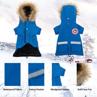 Small Dog Coats, Waterproof - 2XL(Chest 25.5") / Blue - image 2