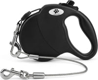 16ft Retractable Dog Leash for Large Breed Dogs up to 110 lbs - Large / Black