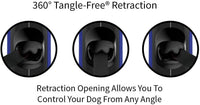 TUG Oval 360° Tangle-Free Retractable Dog Leash with Integrated Waste - Blue / Medium - image 3