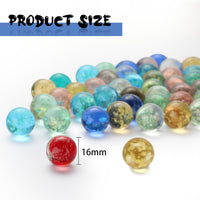 Gejoy 100 glow in the dark glass marbles in ten colors, 0.47 inch - view 6