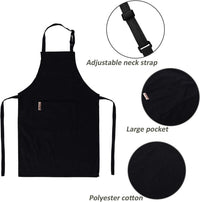 Aurya kids apron and chef hat set in light blue with front pocket and adjustable strap - view 17