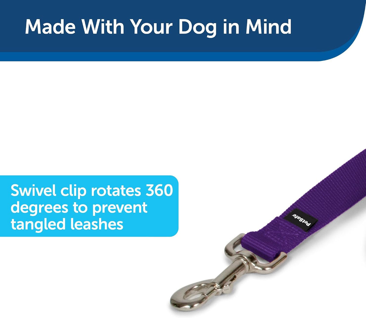 PetSafe Nylon Dog Leash, Strong, Durable - 1 in. x 6 ft. / Deep Purple - image 2