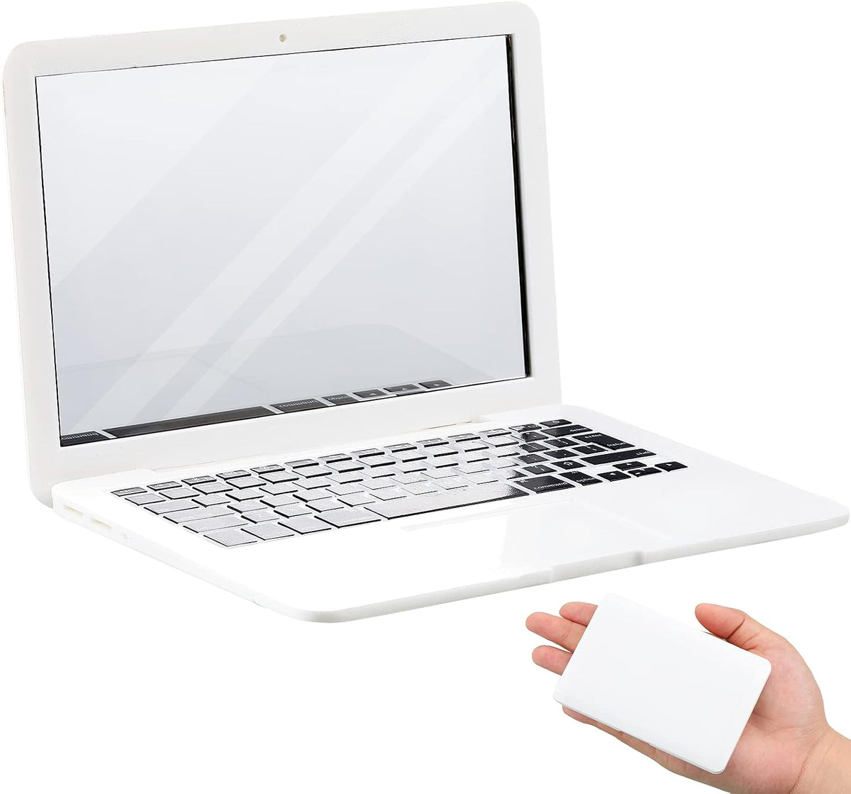 Jetec Mini Cat Laptop Toy Pocket Mirror Cat Laptop 3.7 x 2.5 Inch - White
