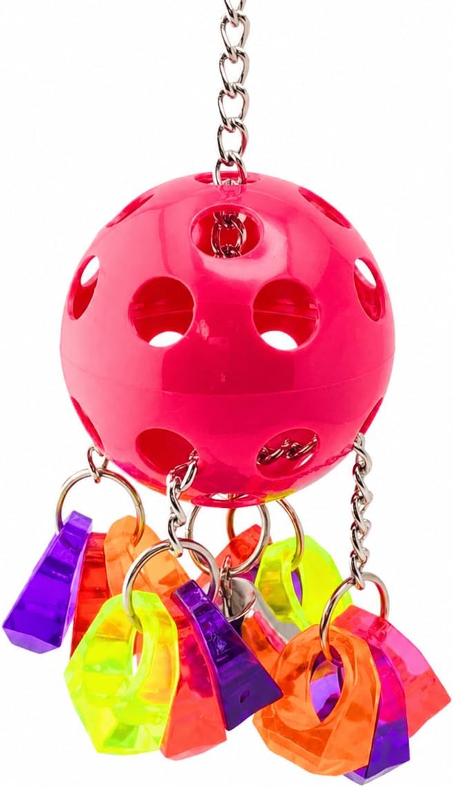 1938 Paci Pull Colorful Pacifier Ring Acrylic Parrot Parrotlet Budgie - Acrylic Ring & Pacifier