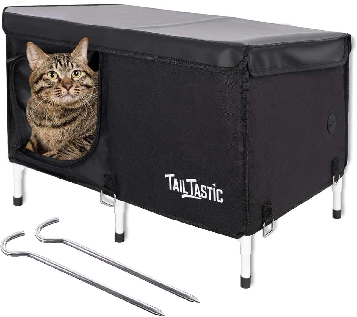 Outdoor Cat House Elevated - Black
