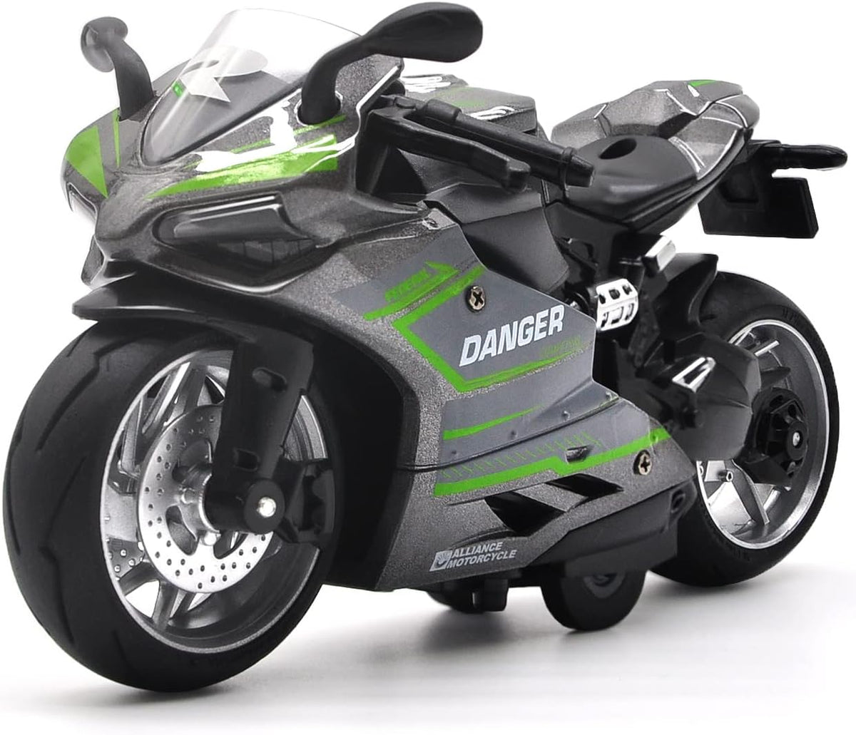 CYYSFIVQZ red 1:12 die cast motorcycle toy with lights, sounds and pull back motor - view 3